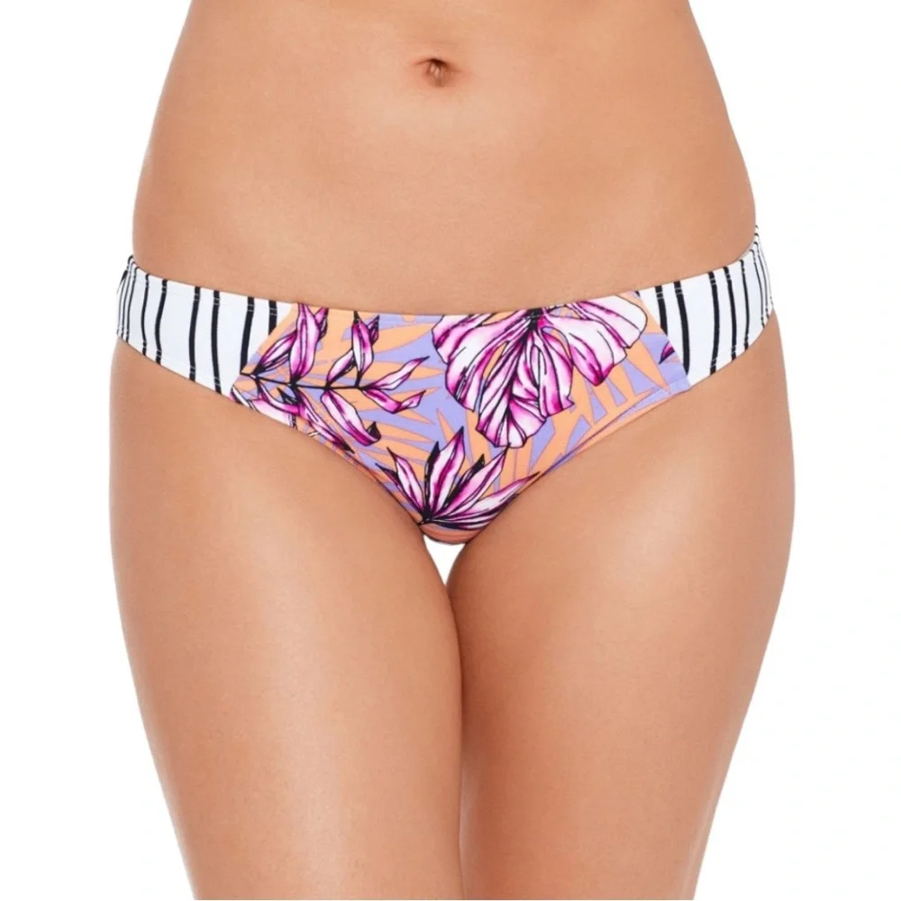Salt + Cove LILAC MULTI Hawaii Printed 2-piece High-Neck Cutout Halter Tankini - Picture 5 of 12
